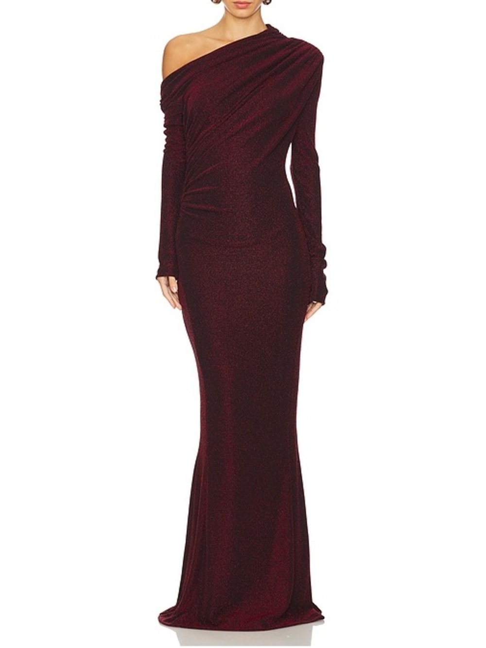 BRAND NEW Lamarque Black/Purple Long Sleeve Knit Maxi Dress in XS